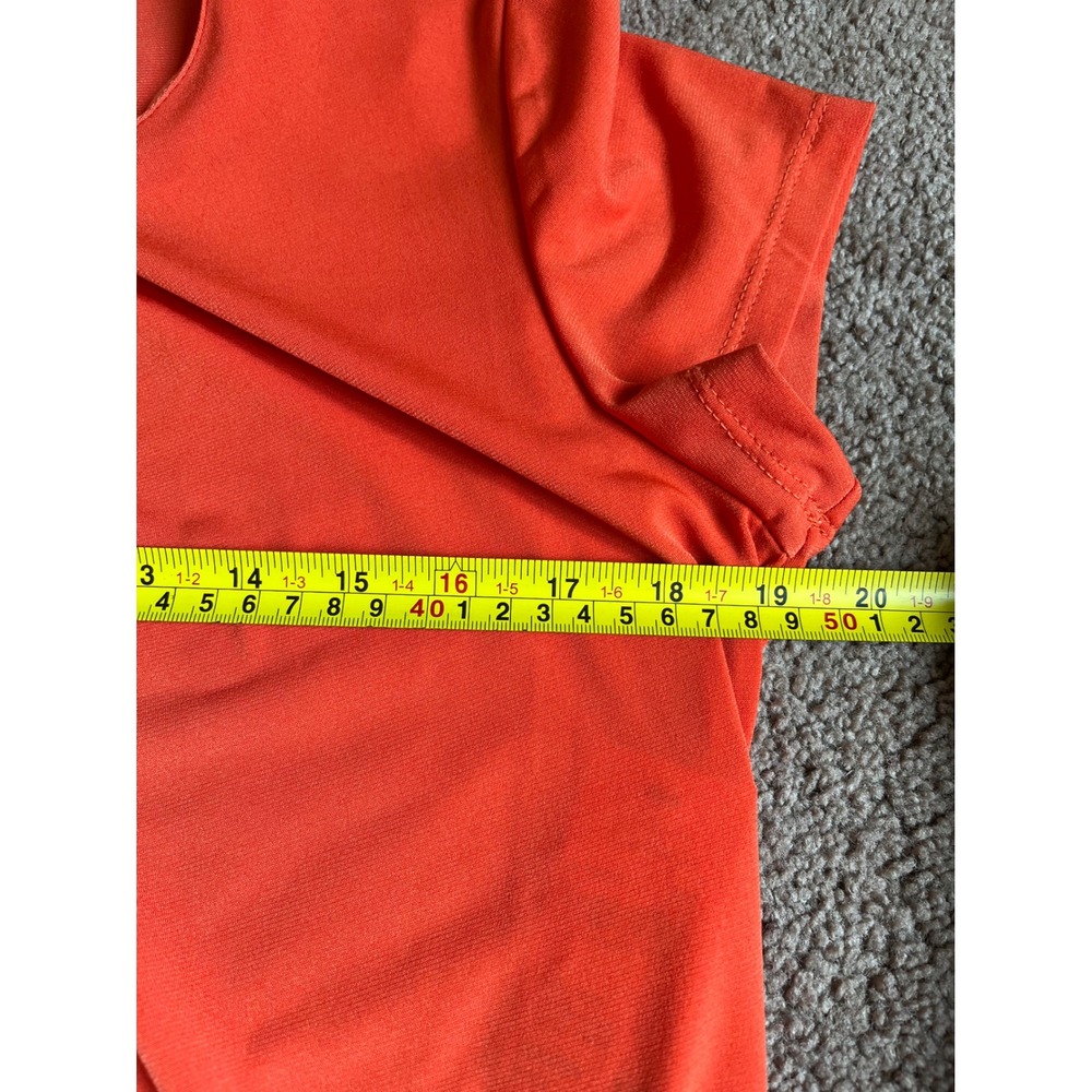 NY Collection Womens‎ Orange Square Neck Pleated Blouse  Bar Accent M - Picture 6 of 7